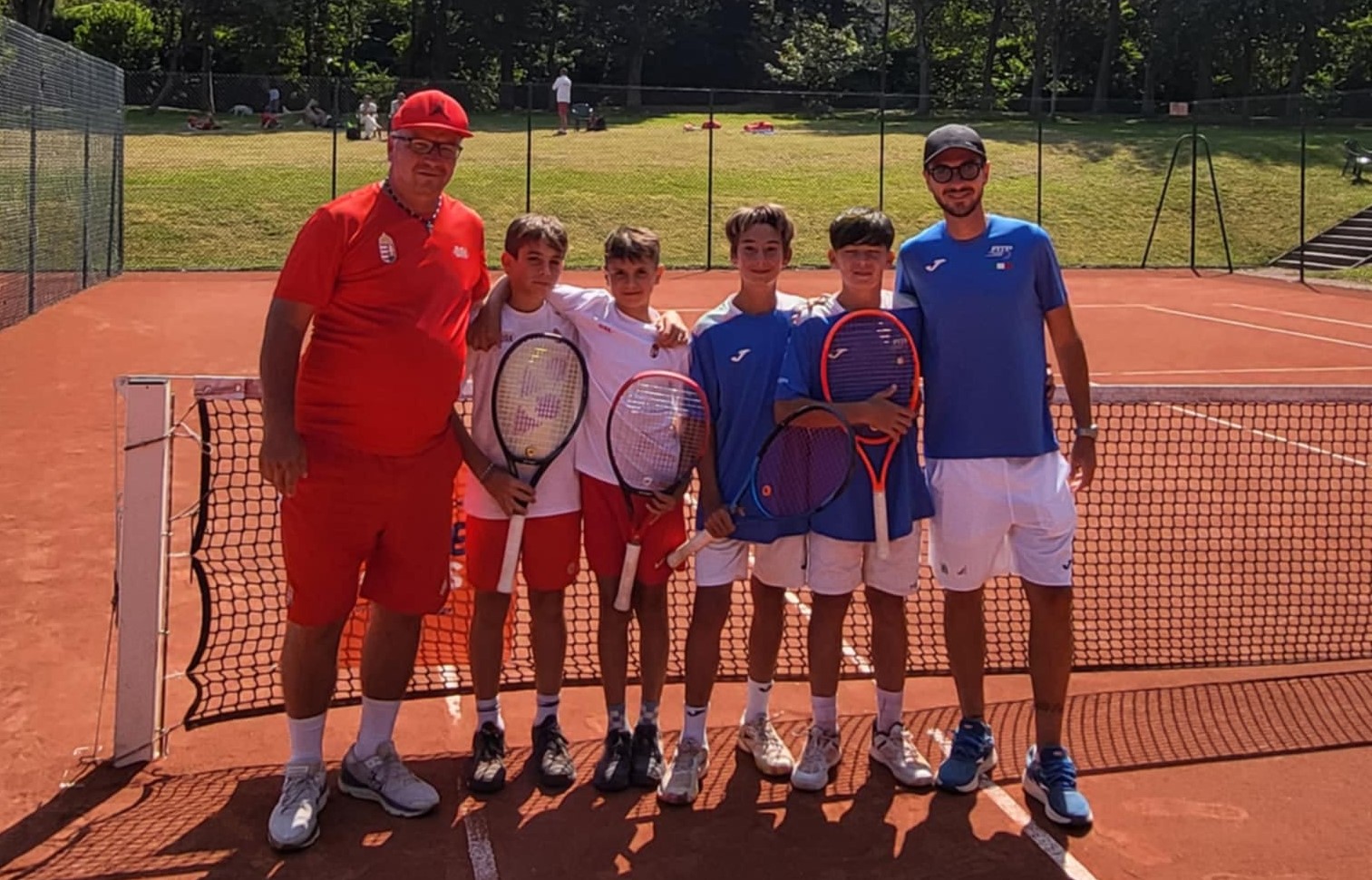 Az olaszok elleni döntő páros előtt Kisantal Péter, Szűcs Milán és Rekedt-Nagy Zoltán (balról jobbra)