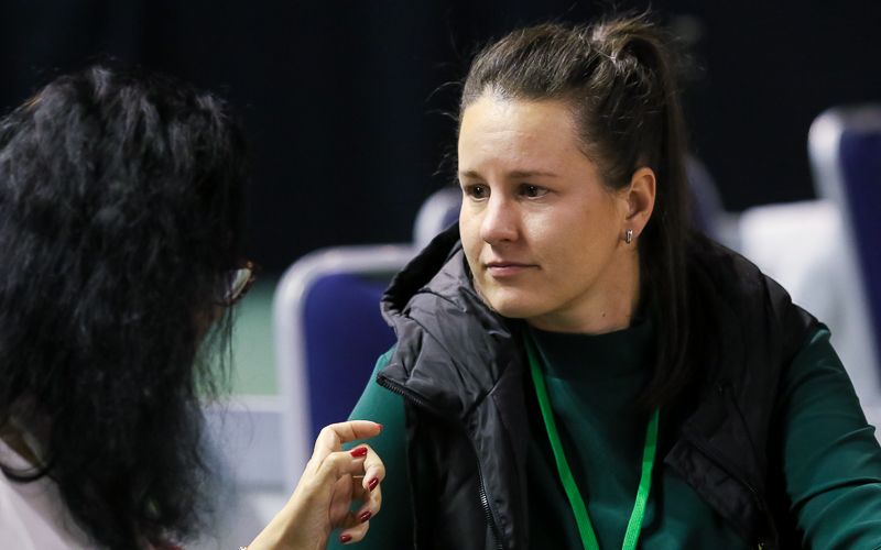 Kapros Anikó a Davis Kupa mérkőzés után - Fotók: Kiss Lóránt