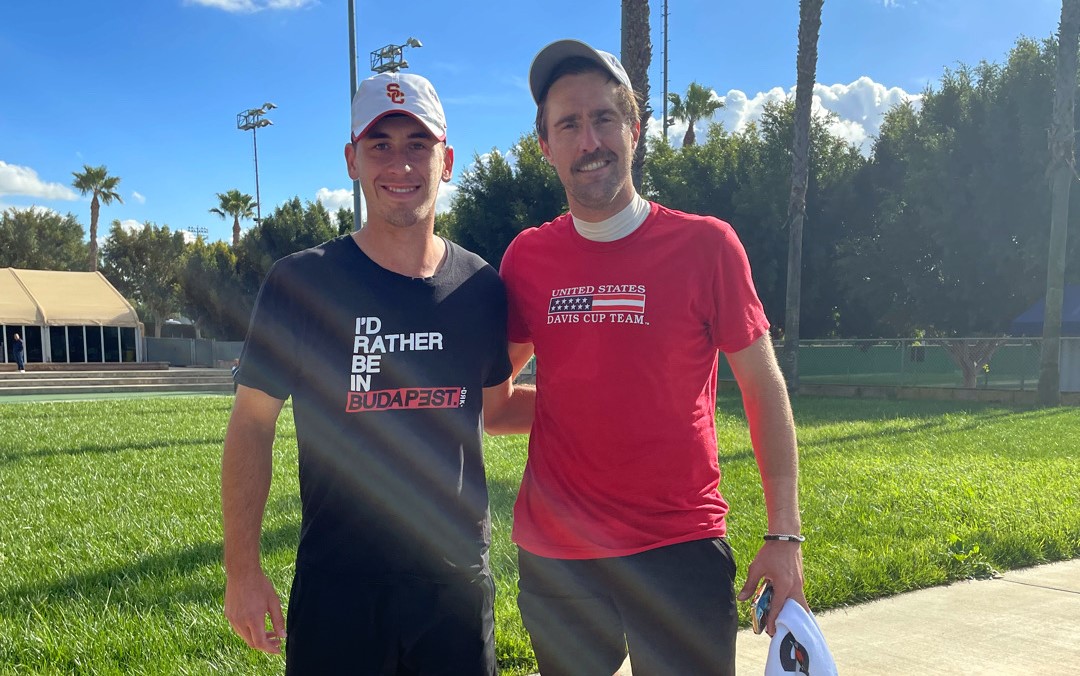 Makk Péter a korábbi top30-as Steve Johnsonnal az egyetemi évek alatt